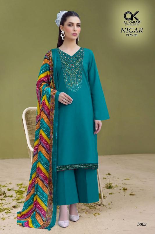 Al karam nigar vol 5 dress materials wholesale